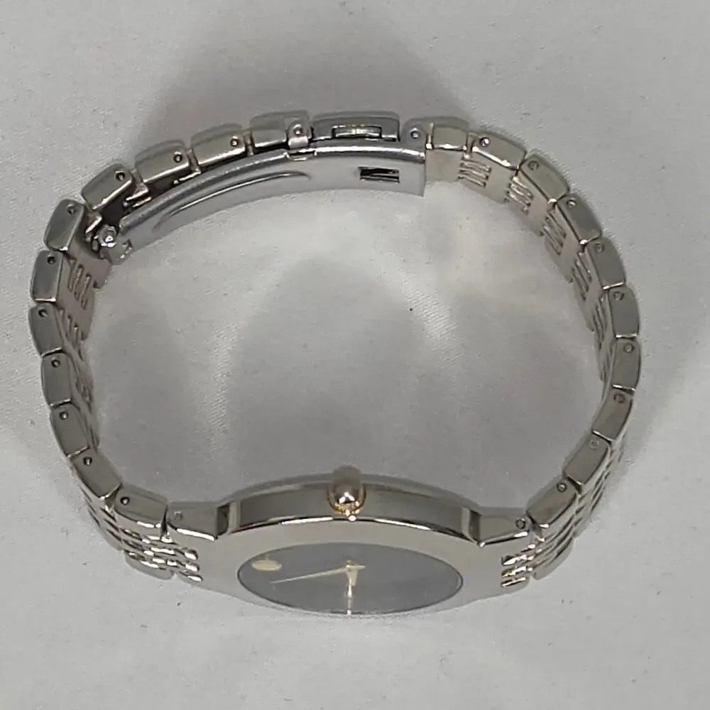 MOVADO MUSEUM TWO‑TONE QUARTZ WATCH – VINTAGE 90'S – 34MM – SAPPHIRE CRYSTAL - Picture 12 of 13